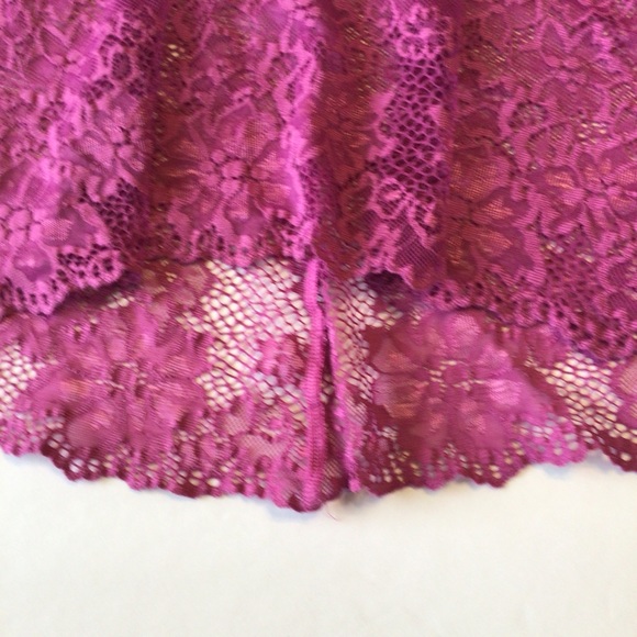 LA PERLA PURPLE LACE BABYDOLL LINGERIE SLIP SIZE 12 - Picture 15 of 16